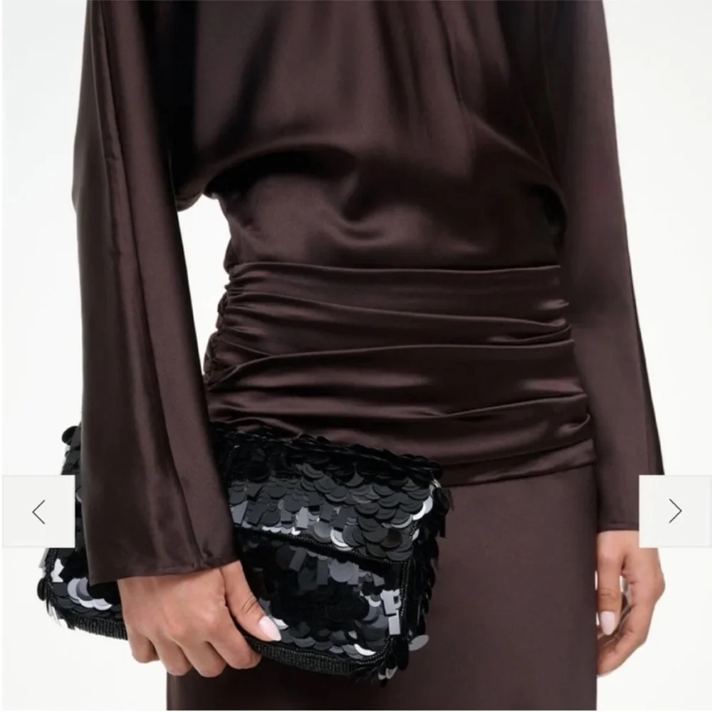 NWT • STAUD Timmy bag in black sequin - Picture 5 of 11